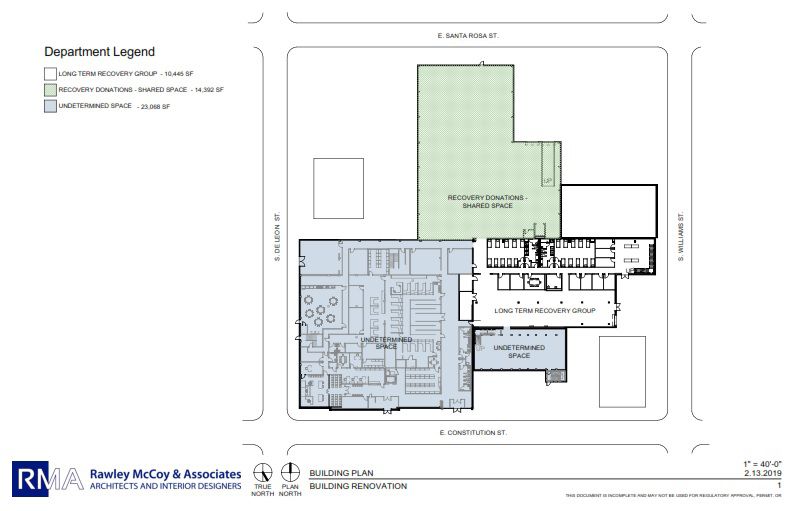 Layout of proposed LTRG building